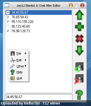 Jazz2 Banlist & Chat filter Editor